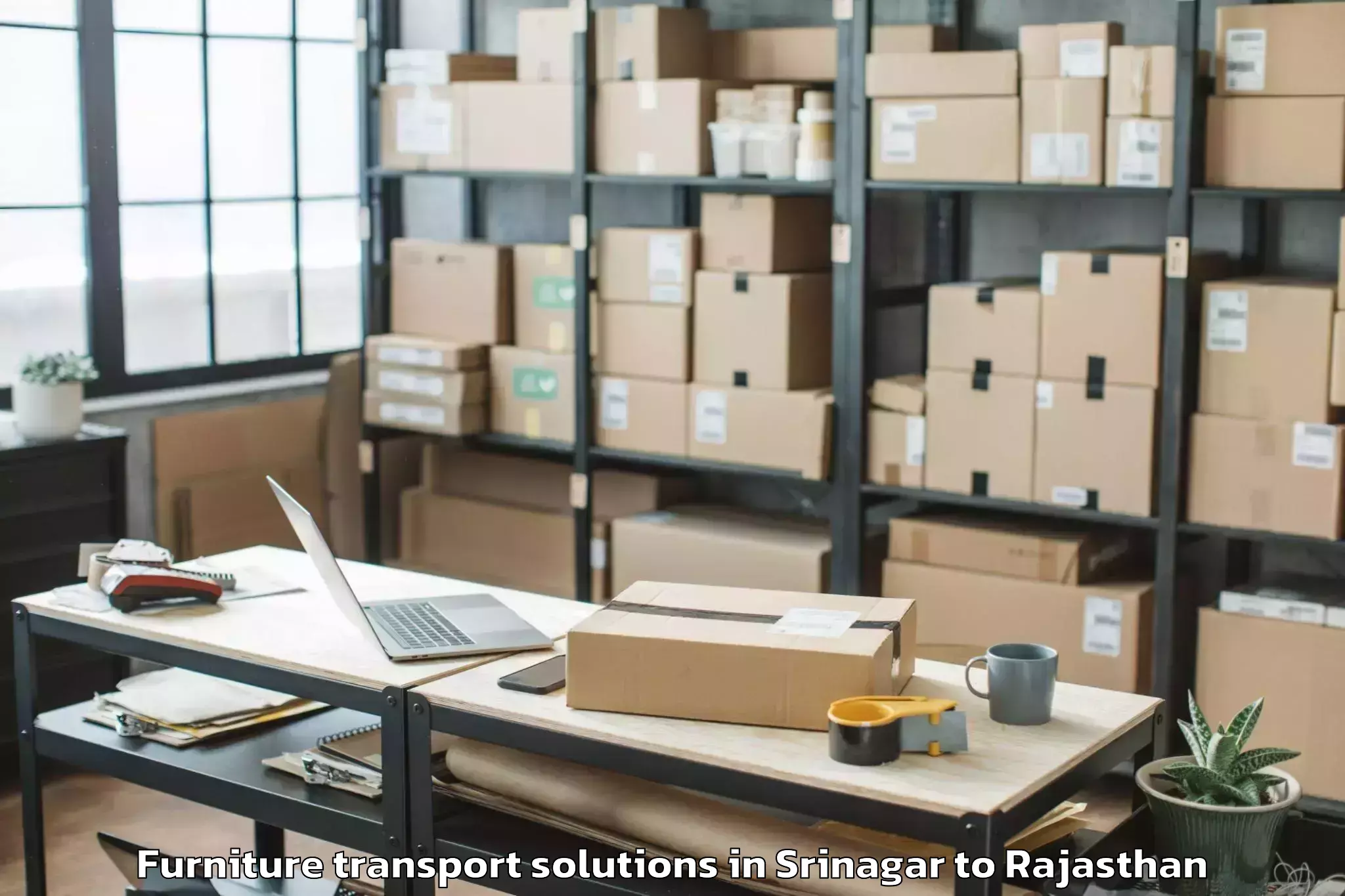 Leading Srinagar to Jahazpur Furniture Transport Solutions Provider